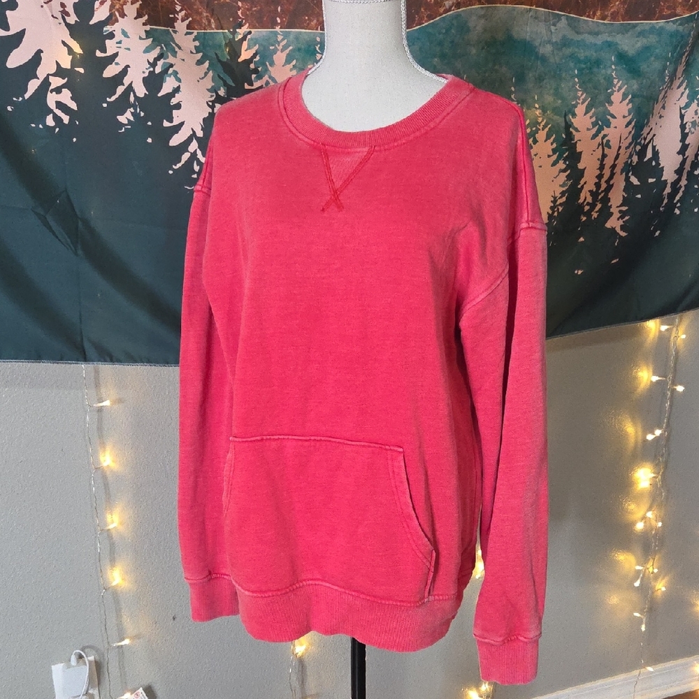 Filly Flair Red Fleece Sweatshirt With Pockets Size M